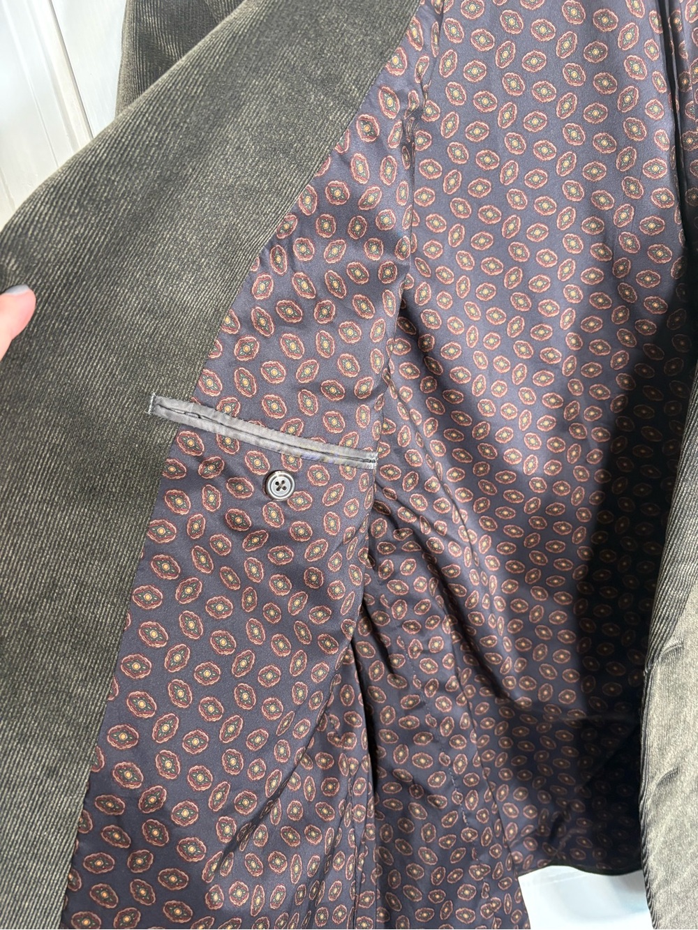Chaps Dark Olive Corduroy Sport Coat Size 46R - Picture 4 of 10